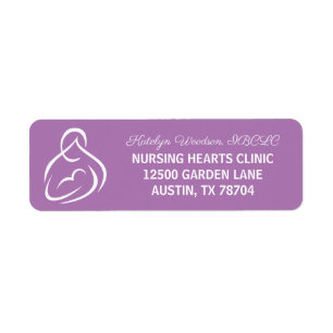 Lactatie Consultant Clinic Paars Return Address Etiket