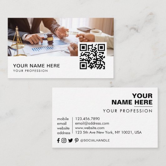 lactatie consultant visitekaartjes QR Code (Voorkant / Achterkant)