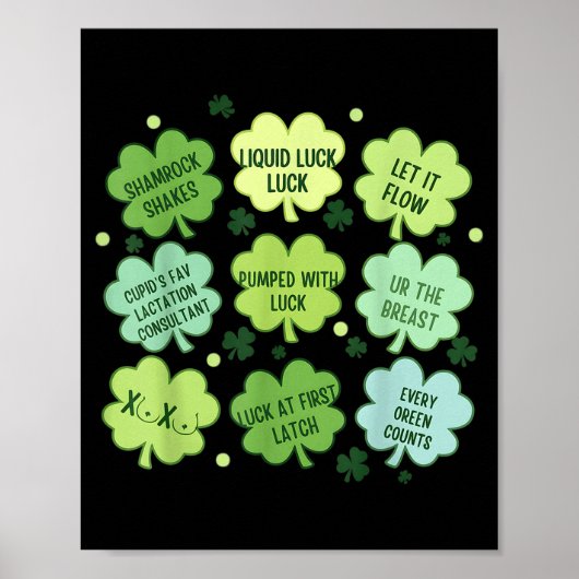 Lactatie St. Patrick's Day borstvoedingsconsulent Poster (Voorkant)