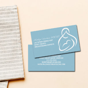 Lactatiekundige Borstvoeding Baby Blauw Visitekaartje