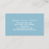 Lactation Consultant Breastfeeding Baby Blue Visitekaartje (Achterkant)