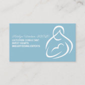 Lactation Consultant Breastfeeding Baby Blue Visitekaartje (Voorkant)