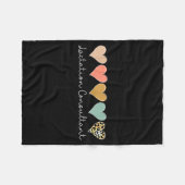 Lactation Consultant Leopard Heart, Valentine's Da Fleece Deken (Voorkant (Horizontaal))