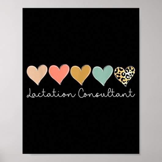 Lactation Consultant Leopard Heart, Valentine's Da Poster (Voorkant)