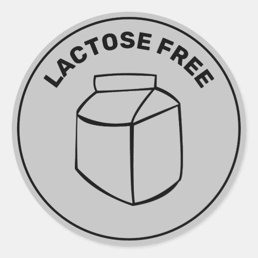Lactose Free Allergy Safe Culinair Ronde Sticker (Voorkant)