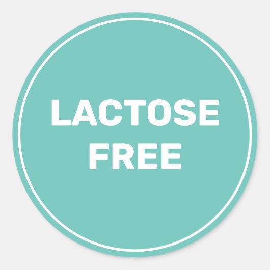 Lactose Free Allergy Safe Culinair Ronde Sticker (Voorkant)