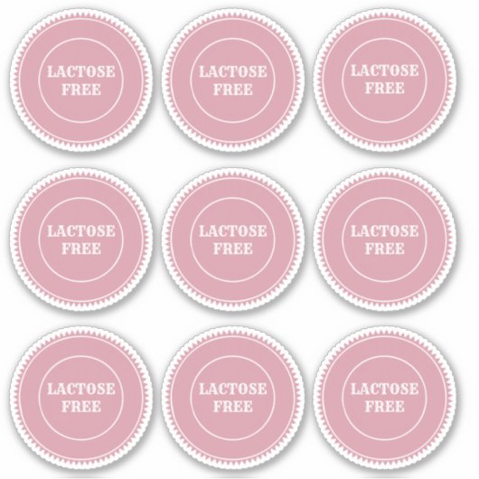 Lactose Free Allergy Safe Culinair Sticker (Voorkant)