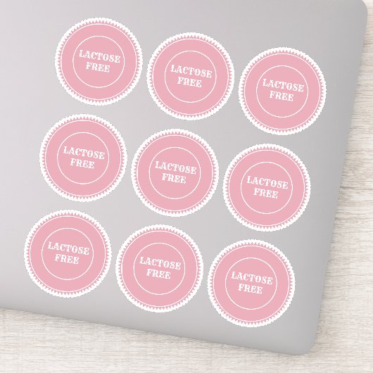 Lactose Free Allergy Safe Culinair Sticker (Detail)