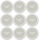 Lactose Free Allergy Safe Culinair Sticker (Voorkant)