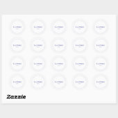 Lactose-Free Request Sticker, White - Navy Ronde Sticker (Vel)