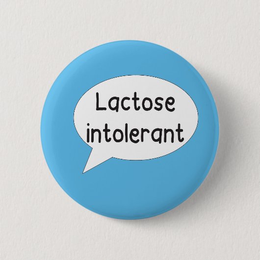 lactose intolerant badge ronde button 5,7 cm (Voorkant)