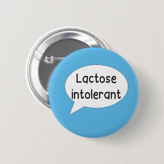 lactose intolerant badge ronde button 5,7 cm (Voorkant /achterkant)
