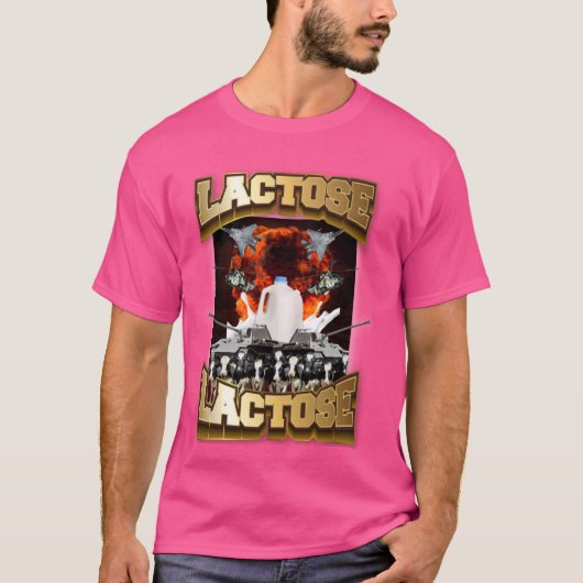 Lactose intolerant, grappig sarcasme vreemd specif t-shirt (Voorkant)