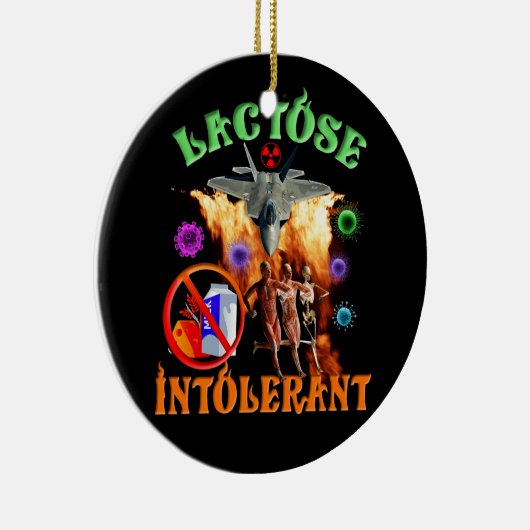 Lactose Intolerant Ironisch Sarcastisch Halloween  Keramisch Ornament (Rechts)
