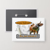 Lactose Intolerant? Just Tolerate It Button (Voorkant / Achterkant)