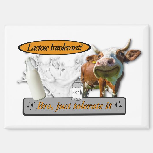 Lactose Intolerant? Just Tolerate It Magneet (Voorkant)