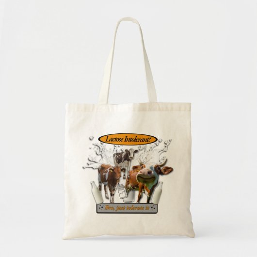Lactose Intolerant? Just Tolerate It meme design Tote Bag (Voorkant)