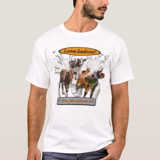 Lactose-intolerant? Negeer het gewoon - meme tshir T-shirt (Voorkant)