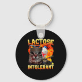 Lactose Intolerant Silly Cat Meme Funny Saying Cat Sleutelhanger (Voorkant)