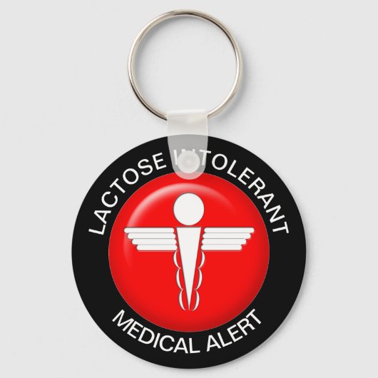 Lactose Intolerant Sleutelhanger (Voorkant)