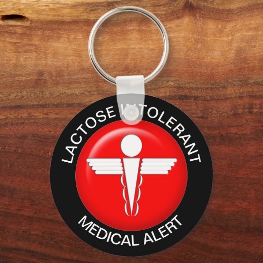 Lactose Intolerant Sleutelhanger (Voorkant)