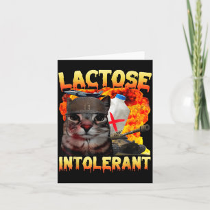 Lactose-intolerante Dwaze Kat Meme Grappige Uitspr Kaart