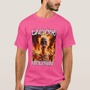 Lactose-intolerante Funny Cringe Hard Skelet meme T-shirt