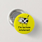 Lactose Intolerantie Allergische waarschuwing Ronde Button 3,2 Cm (Voorkant /achterkant)