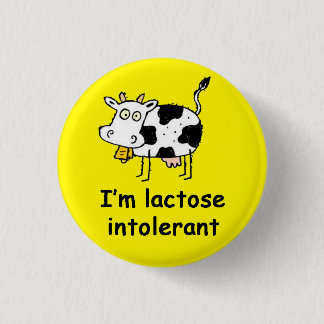 Lactose Intolerantie Allergische waarschuwing Ronde Button 3,2 Cm