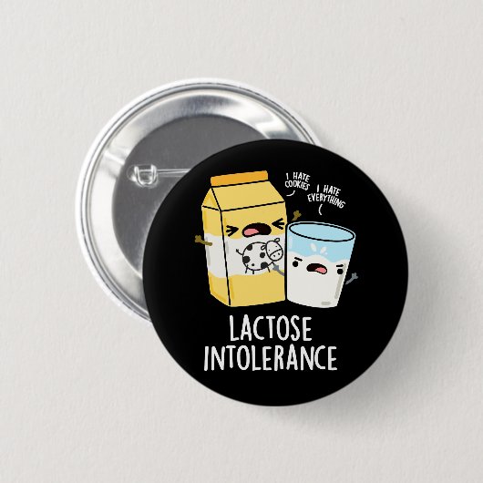 Lactose Intolerantie Grappige Melkwoordspeling Don Ronde Button 5,7 Cm (Voorkant /achterkant)