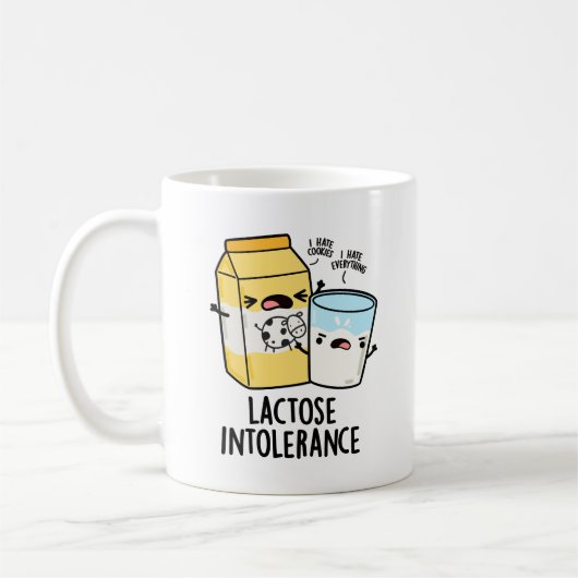 Lactose Intolerantie Grappige Melkwoordspeling Koffiemok (Links)