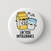 Lactose Intolerantie Grappige Melkwoordspeling Ronde Button 5,7 Cm (Voorkant)