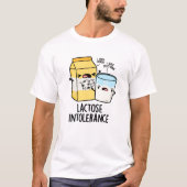 Lactose Intolerantie Grappige Melkwoordspeling T-shirt (Voorkant)