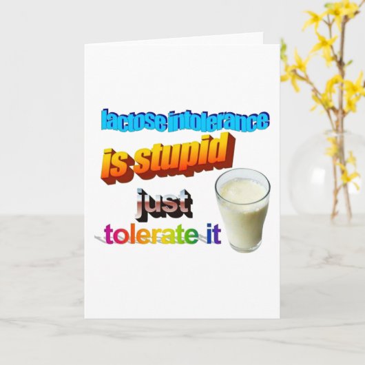 Lactose Intolerantie Kaart (Gele Bloem)