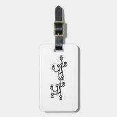 Lactose Melkstructuur Bagagelabel (Voorkant verticaal)