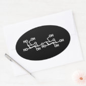 Lactose Melkstructuur Ovale Sticker (Envelop)