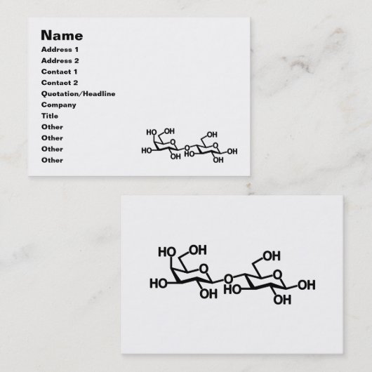 Lactose Melkstructuur Visitekaartje (Voorkant / Achterkant)