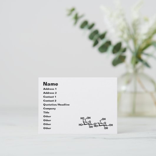 Lactose Melkstructuur Visitekaartje (Staand voorkant)