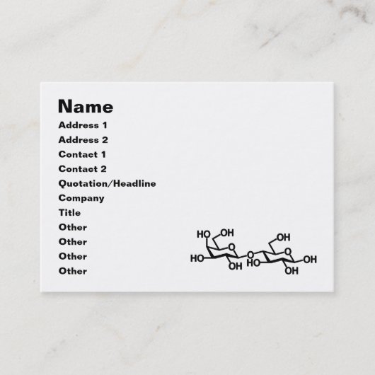 Lactose Melkstructuur Visitekaartje (Voorkant)