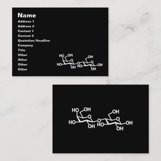 Lactose Melkstructuur Visitekaartje (Voorkant / Achterkant)