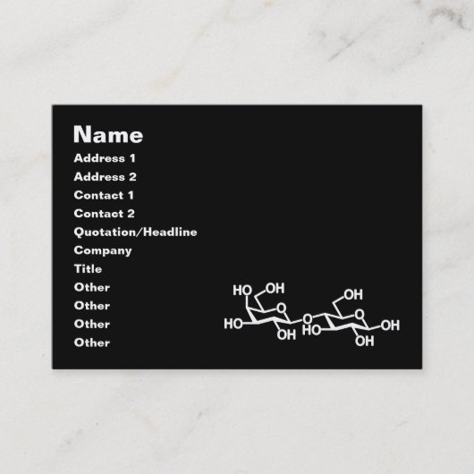 Lactose Melkstructuur Visitekaartje (Voorkant)