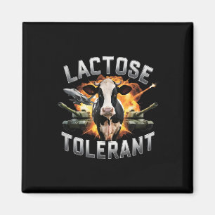 Lactose Tolerant Funny Koe Meme Cheese Diet Gym Magneet