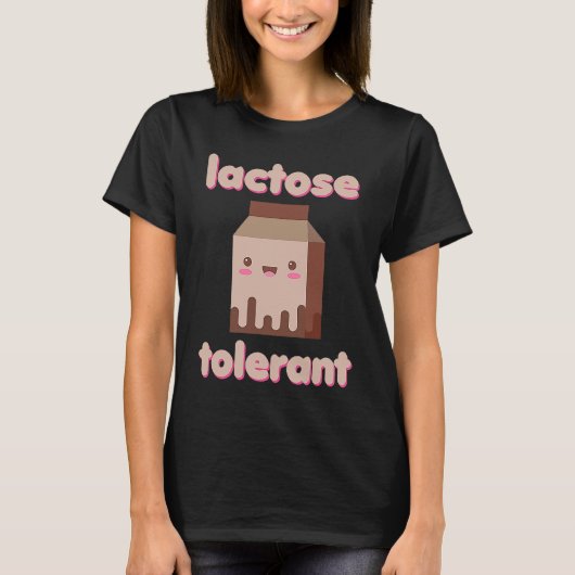 Lactose Tolerant Milk Dairy Fan Ice Cream Cheese T-shirt (Voorkant)