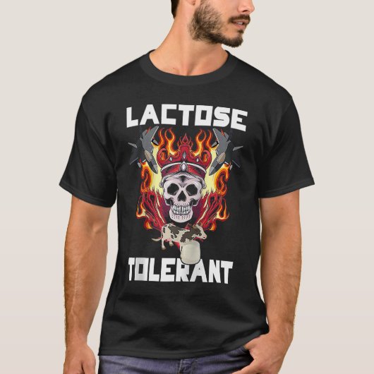 Lactose Tolerant Trendy Meme Raglan Baseball T-shirt (Voorkant)