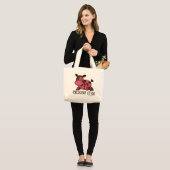 Lactose Vrij Roze Koe Grote Tote Bag (Voorkant (model))