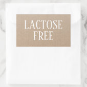 Lactosevrij Veilig Voor Allergieën Culinair Rechthoekige Sticker (Tas)