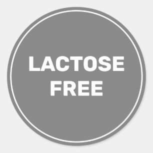 Lactosevrije allergie Veilige culinaire Klassieke Ronde Sticker