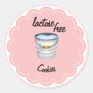 Lactosevrije cookies ronde sticker