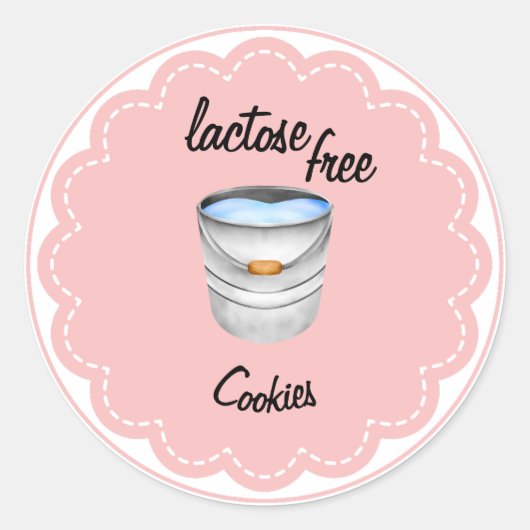 Lactosevrije cookies ronde sticker (Voorkant)