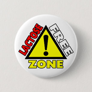 Lactosevrije zone (melkvrij) ronde button 5,7 cm